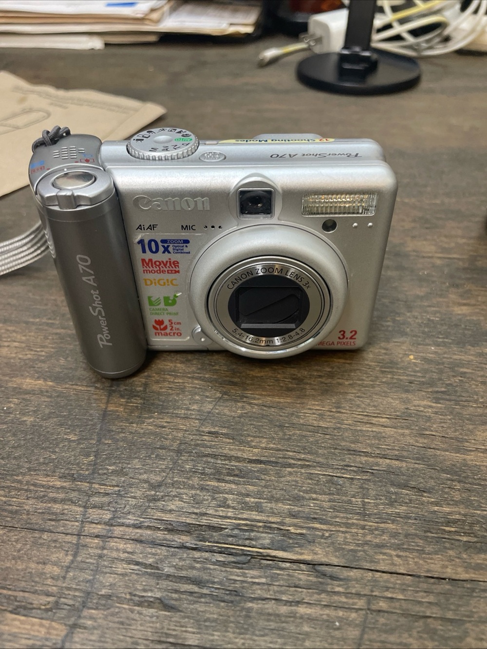 Canon Silver Point-and-Shoot Compact Digital Camera For parts only